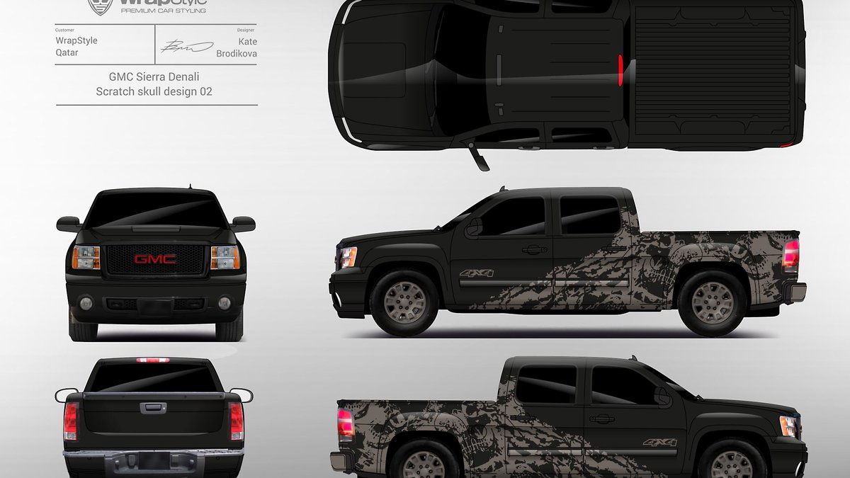GMC Sierra Denali - Scratch Skull design - img 1