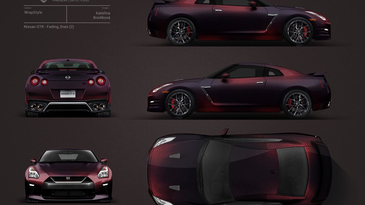 Nissan GTR - Fading Lines design - cover