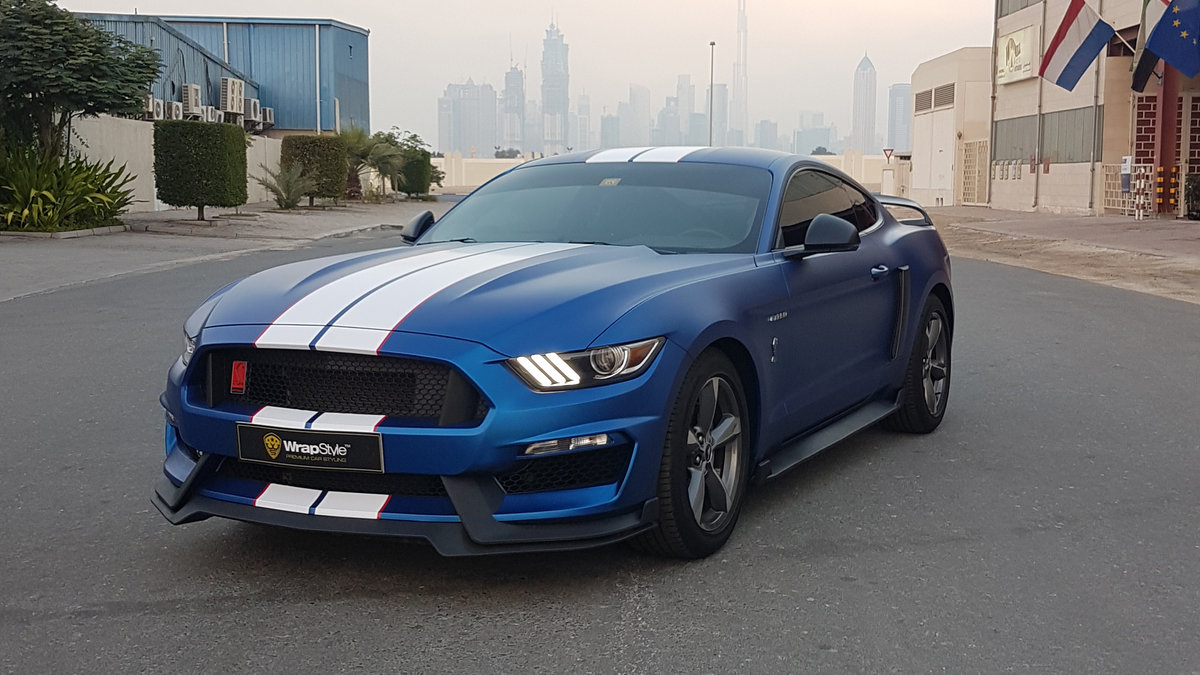 Ford Mustang - Blue Matt  wrap - img 1