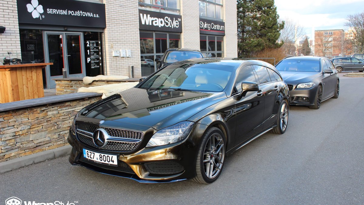 Mercedes CLS - Midnight Gold wrap - cover