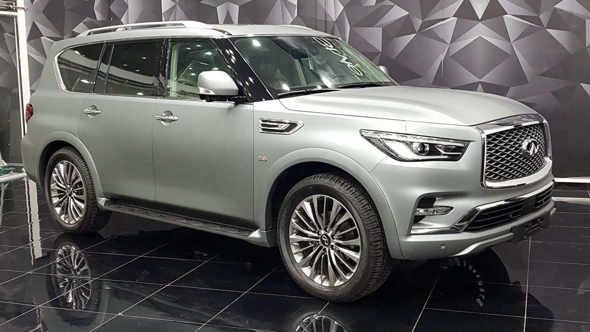 Infiniti GX80 - Grey Matt wrap - img 1
