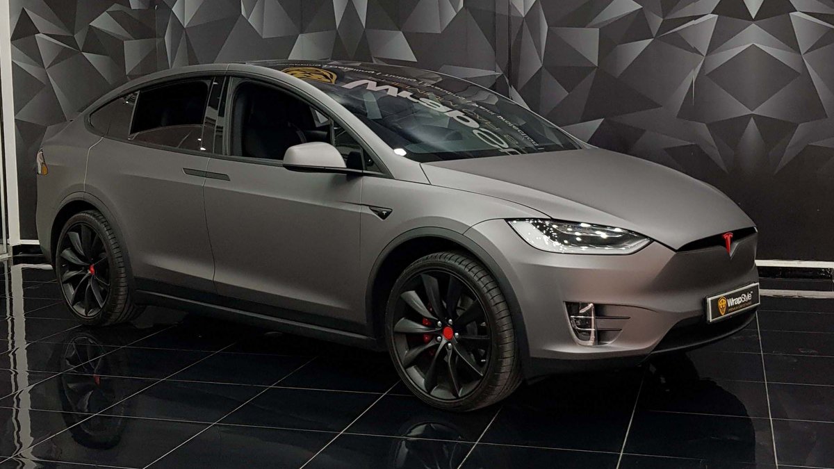 Tesla Model X - Grey Matt wrap - cover