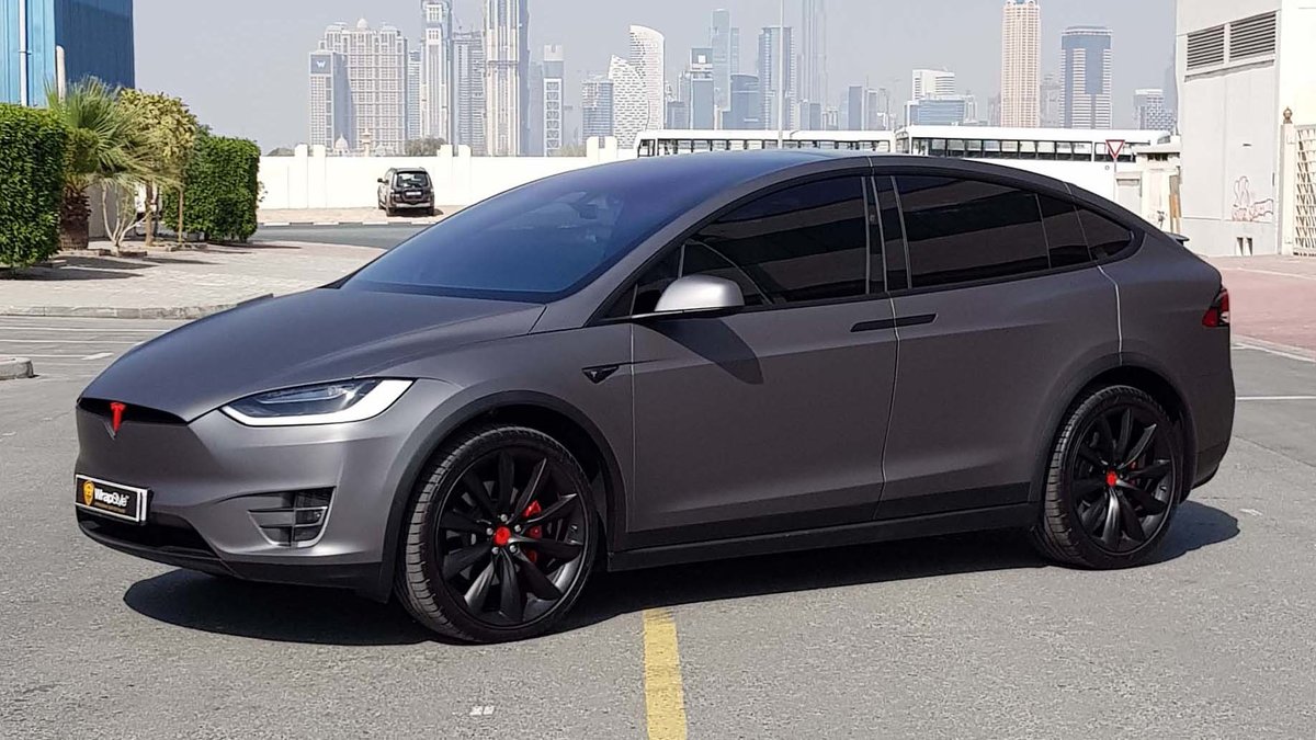 Tesla Model X - Grey Matt wrap - img 1