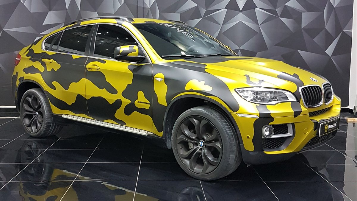 BMW X6 - Yellow Camo wrap - cover