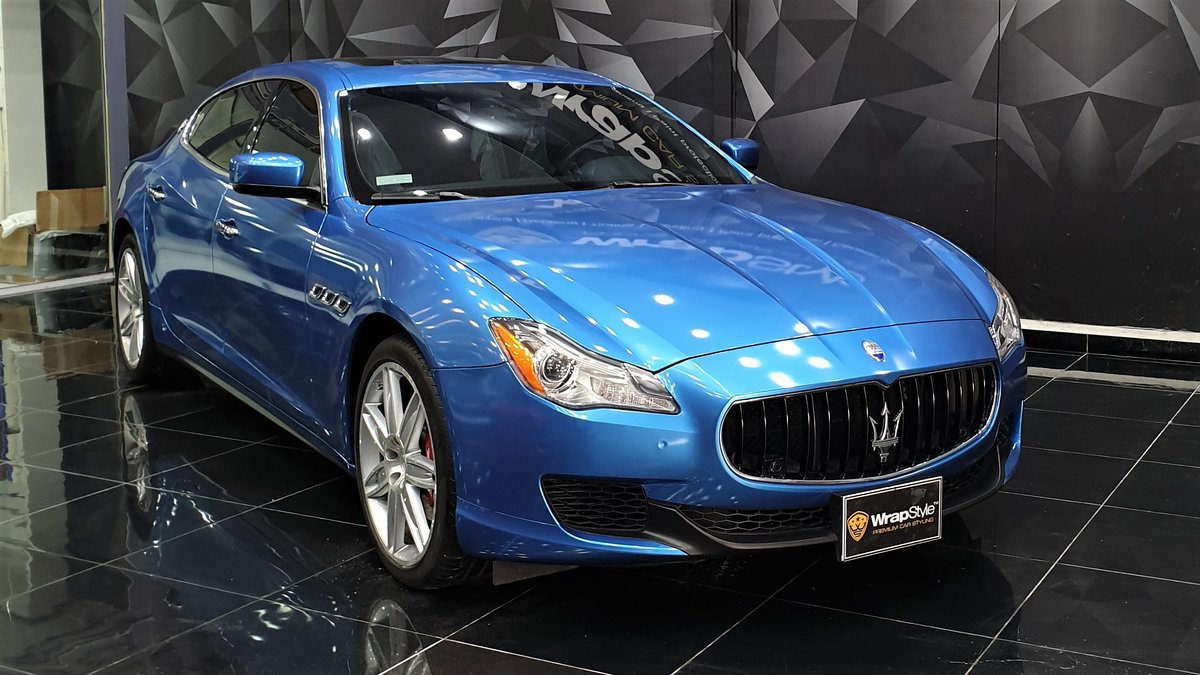 Maserati Quattroporte - Blue Gloss wrap - cover