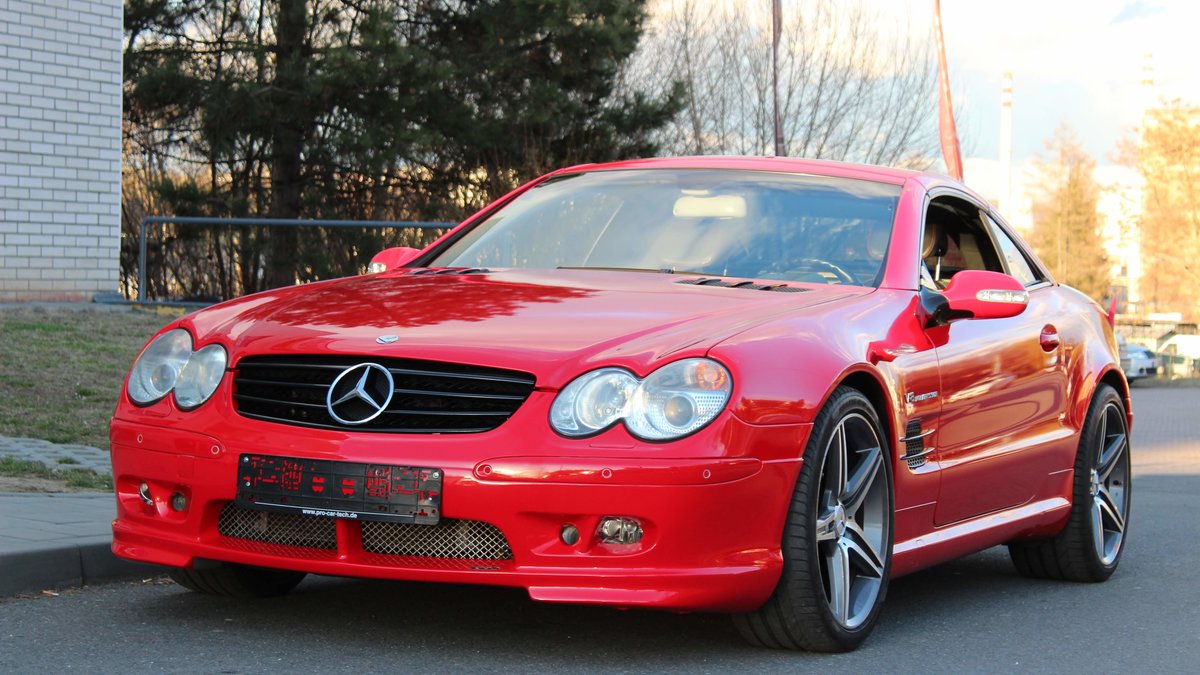 Mercedes SL55K - Red gloss wrap - cover