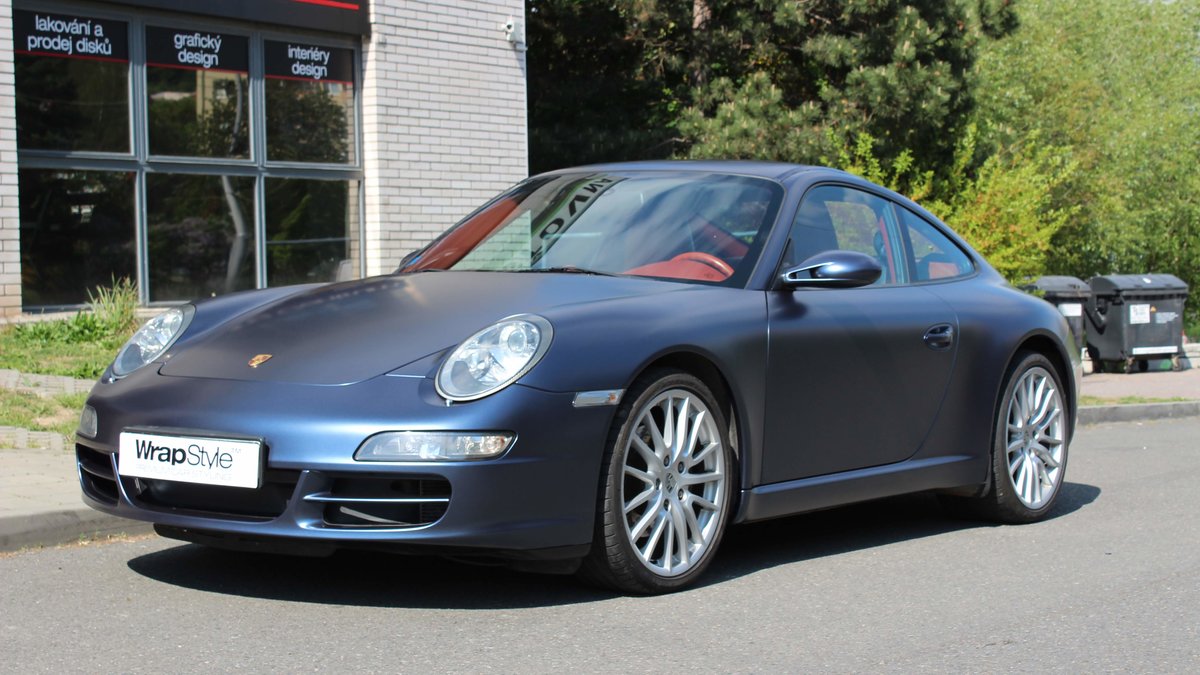 Porsche 911 Carrera - Blue Satin wrap - cover
