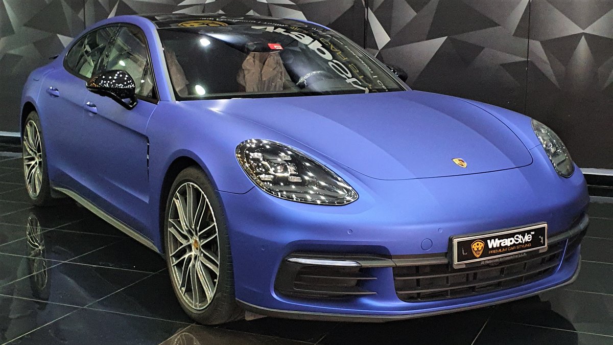 Porsche Panamera - Blue Matt wrap - cover