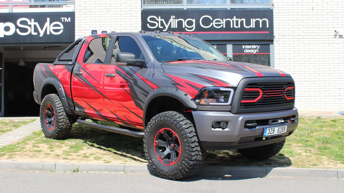 Dodge RAM - Red Chrome Wrap - cover