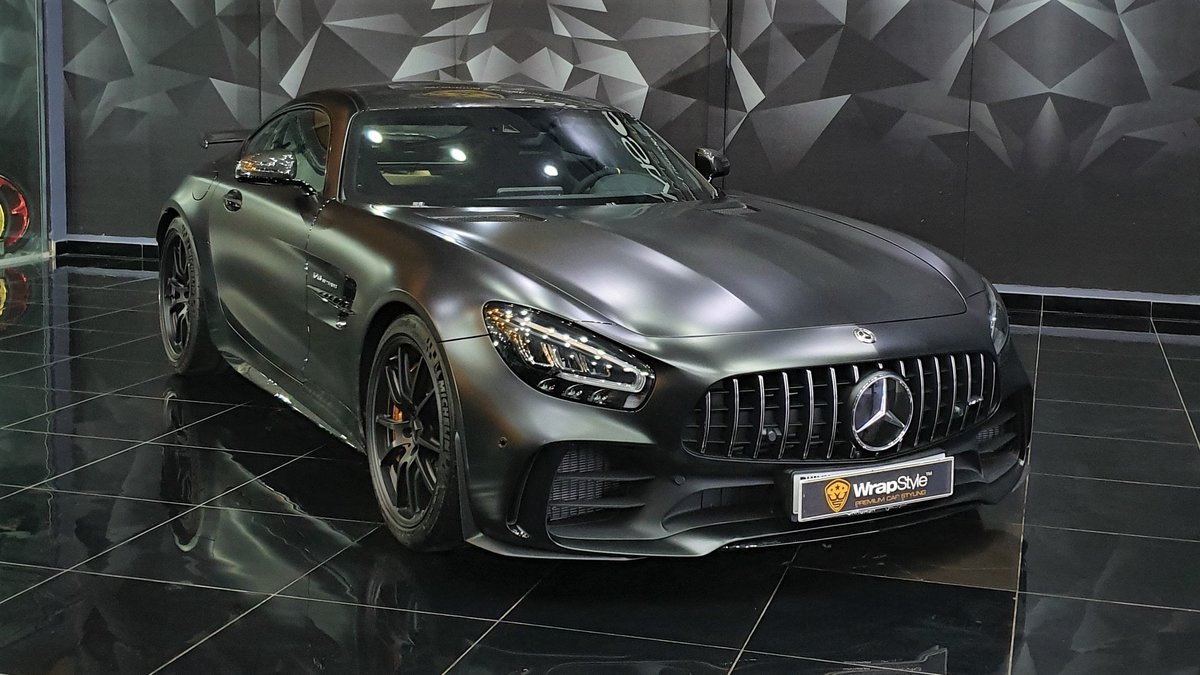 Mercedes AMG GT - Black Satin wrap - cover