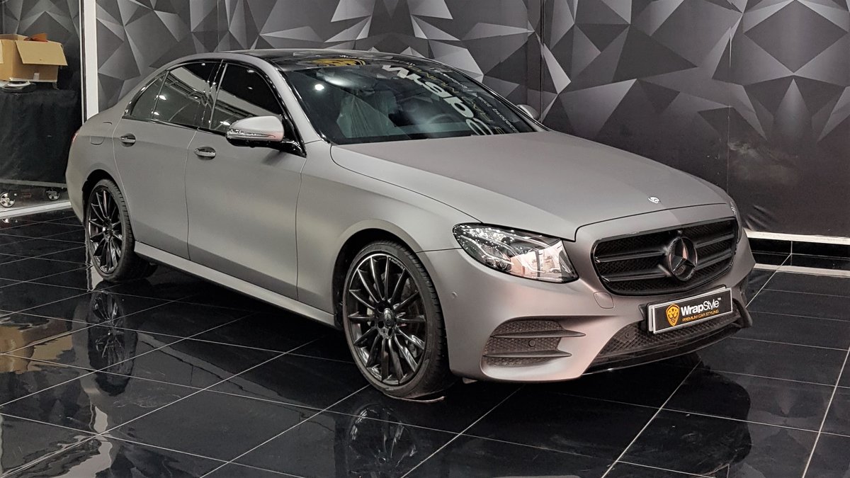 Mercedes E - Grey Matt wrap - cover