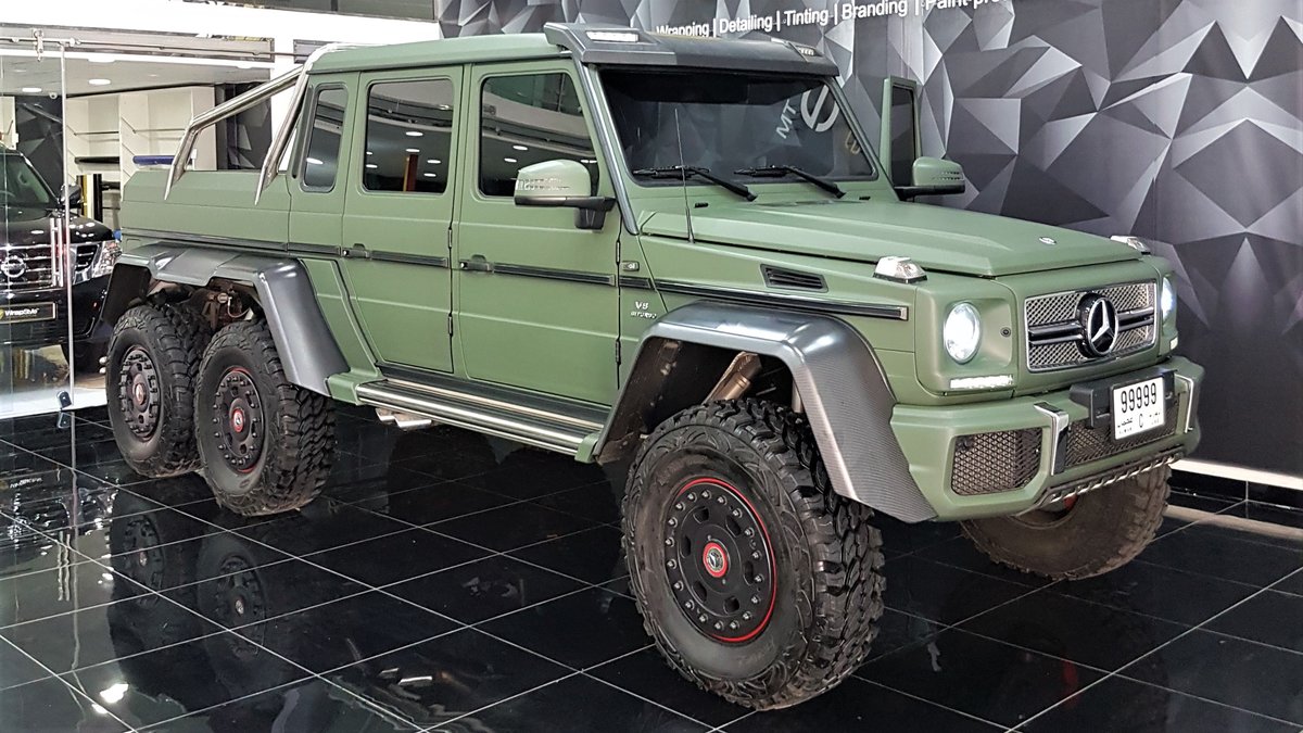 Mercedes G63 6x6 - Green Matt wrap - cover
