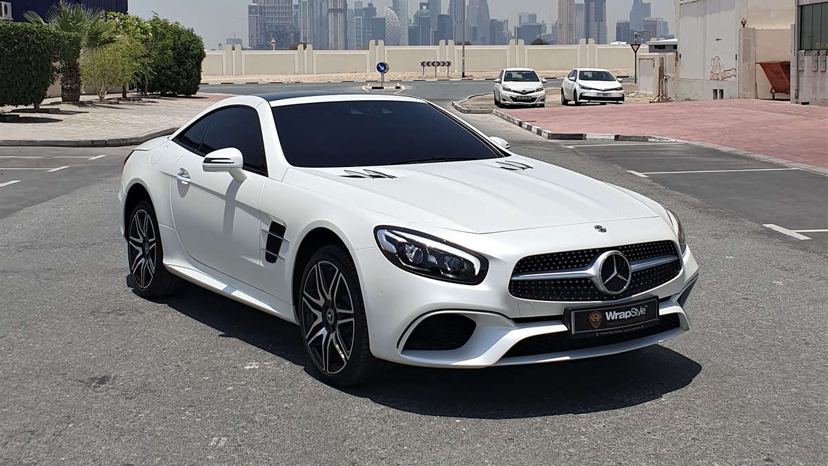 Mercedes S Cabrio - White Satin wrap - img 1