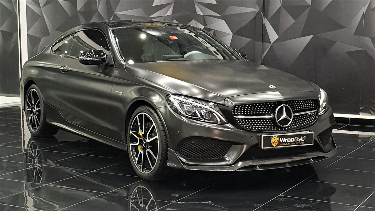 Mercedes S Coupe - Black Satin wrap - cover