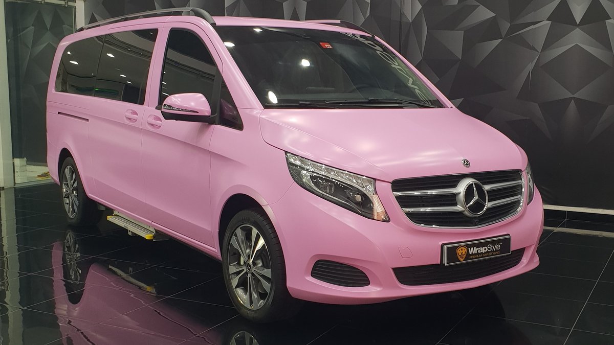 Mercedes Sprinter - Pink Satin wrap - cover