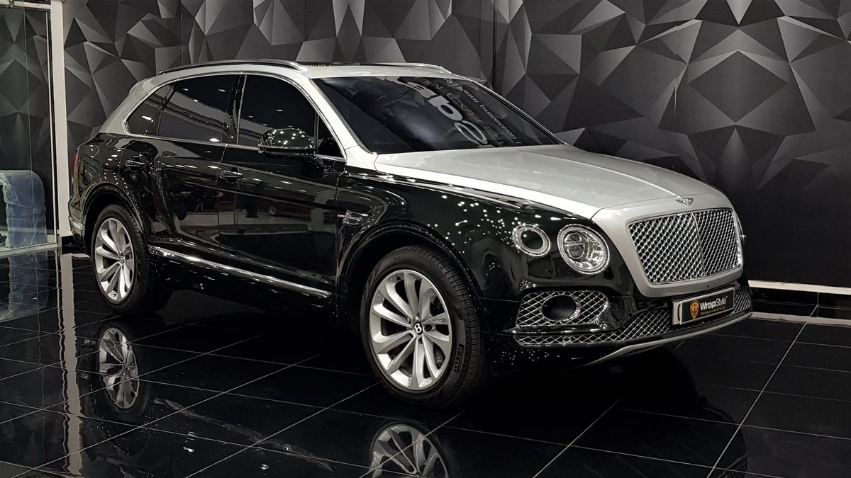 Bentley Bentayga - Silver Stripe wrap - cover