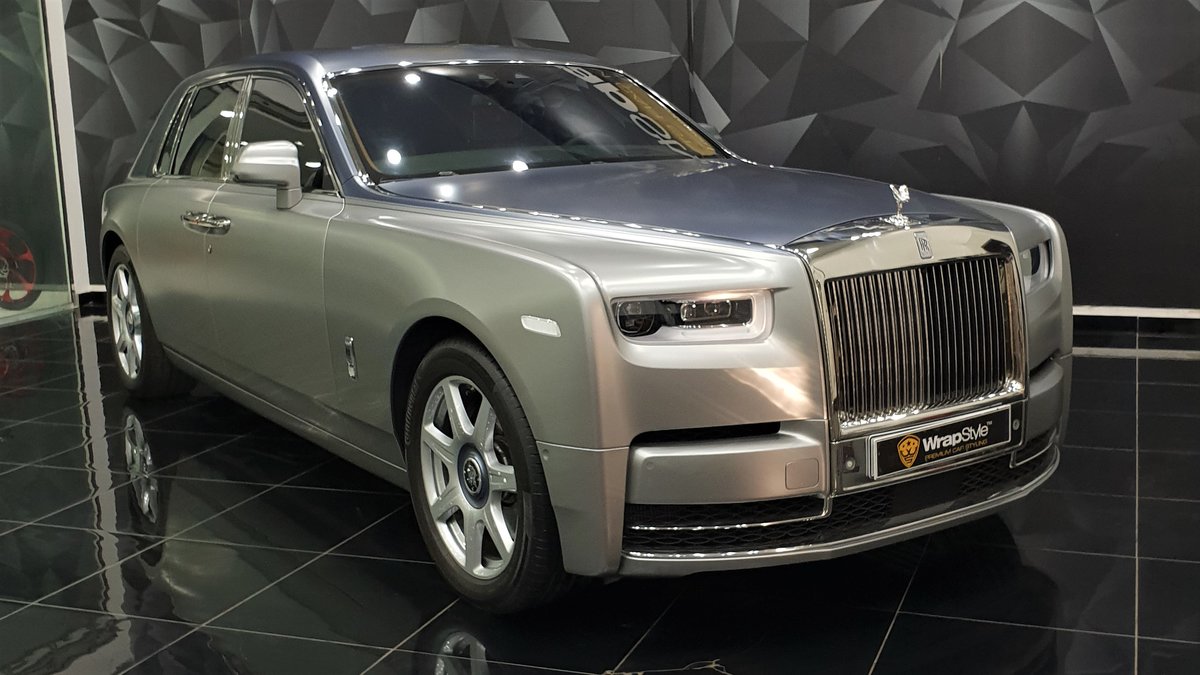 Rolls-Royce Phantom - Grey Satin wrap - cover
