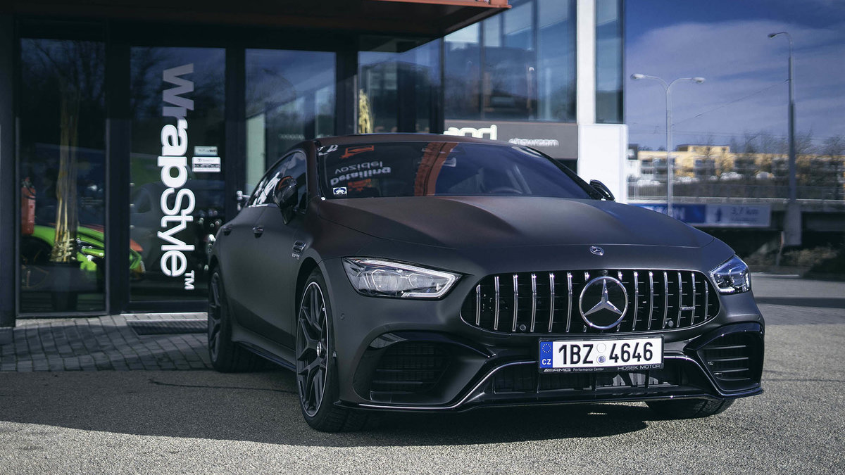 Mercedes GT63s - Silky Black wrap - cover