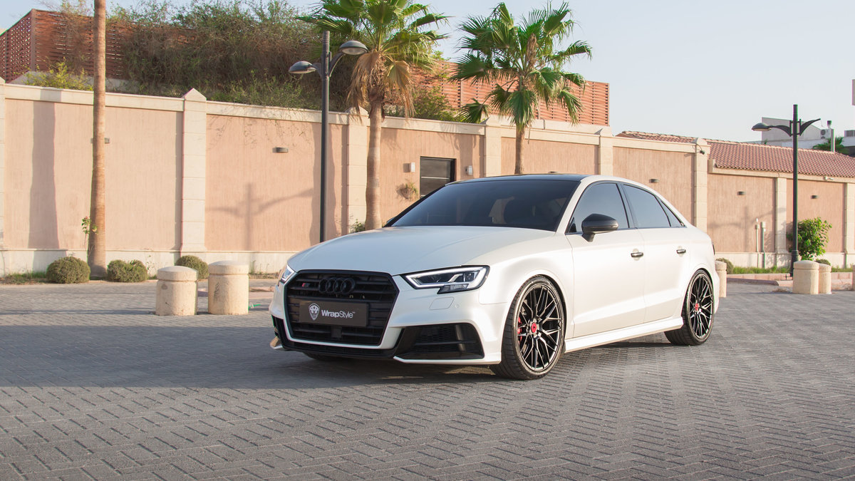 Audi S3 - White Satin wrap - cover