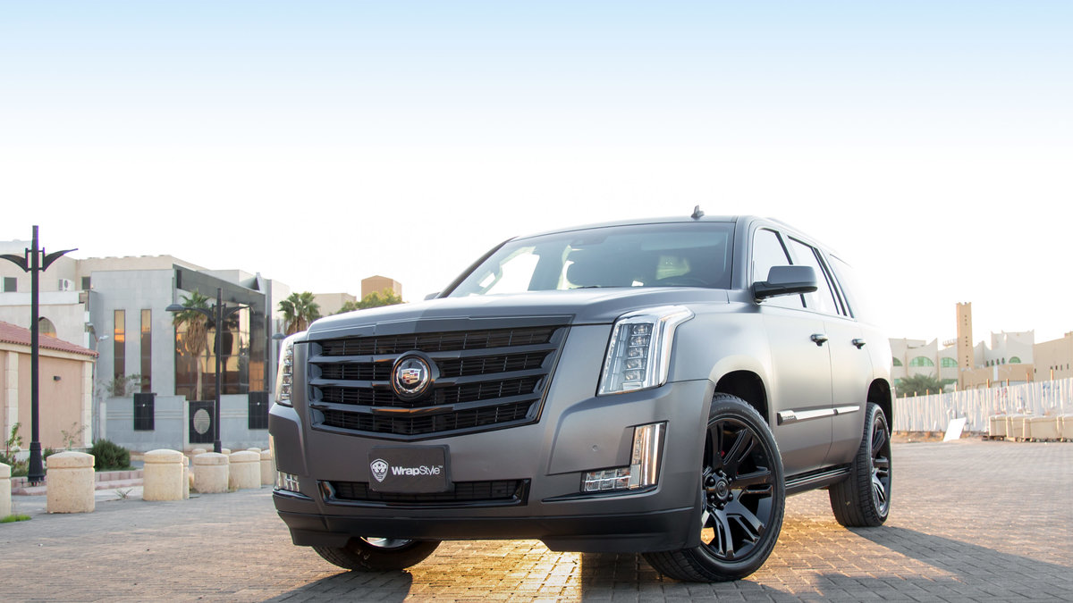 Cadillac Escalade  - Grey Matt wrap - cover