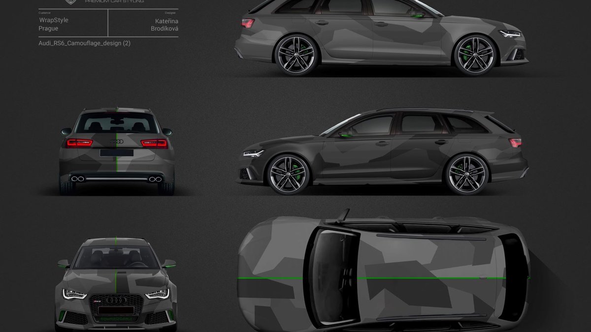 Audi RS6 - Camouflage design - cover
