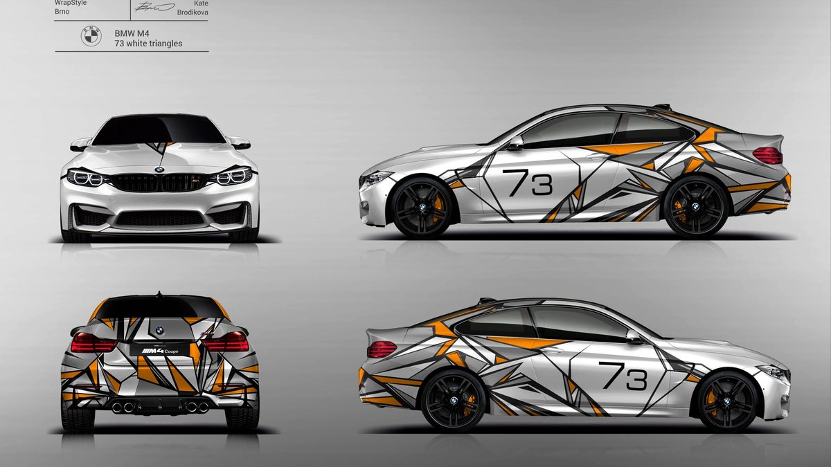 BMW M4 Race - 73 Gray Triangles design - img 5