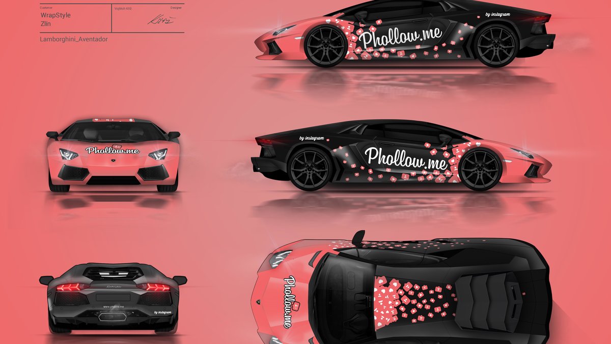 Lamborghini Aventador - Phollowme design - cover