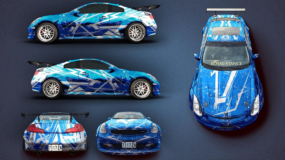 Nissan Skyline G35 - Zig Zag Chrome design - cover