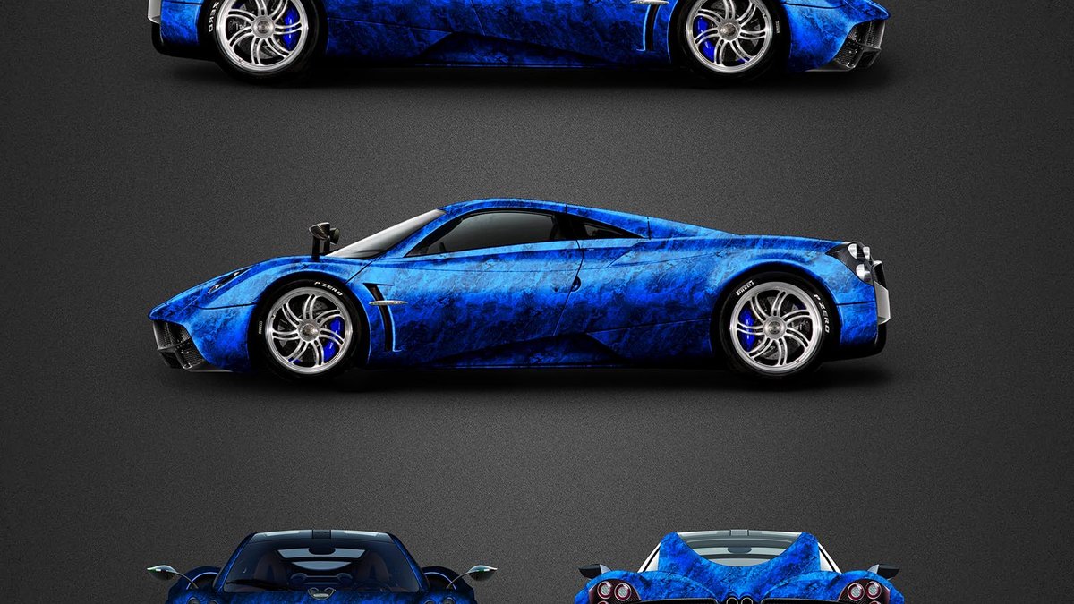 Pagani Huayra - Blue Marble design - cover