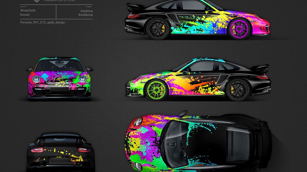 Porsche 997 GT2 - Splat design - cover