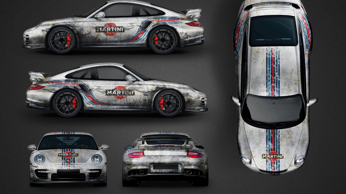 Porsche 997 GT2 - Martini Rusty design - cover