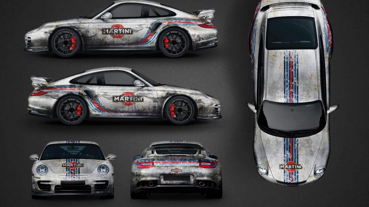 Porsche 997 GT2 - Martini Rusty design - img 1