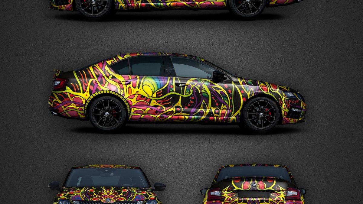 Skoda Octavia RS - Psychedelic design - cover