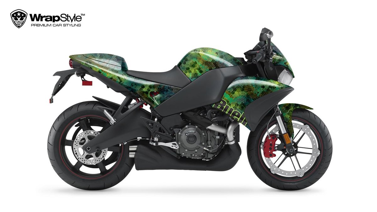 Buell 1125 CR - Green Snake design - cover