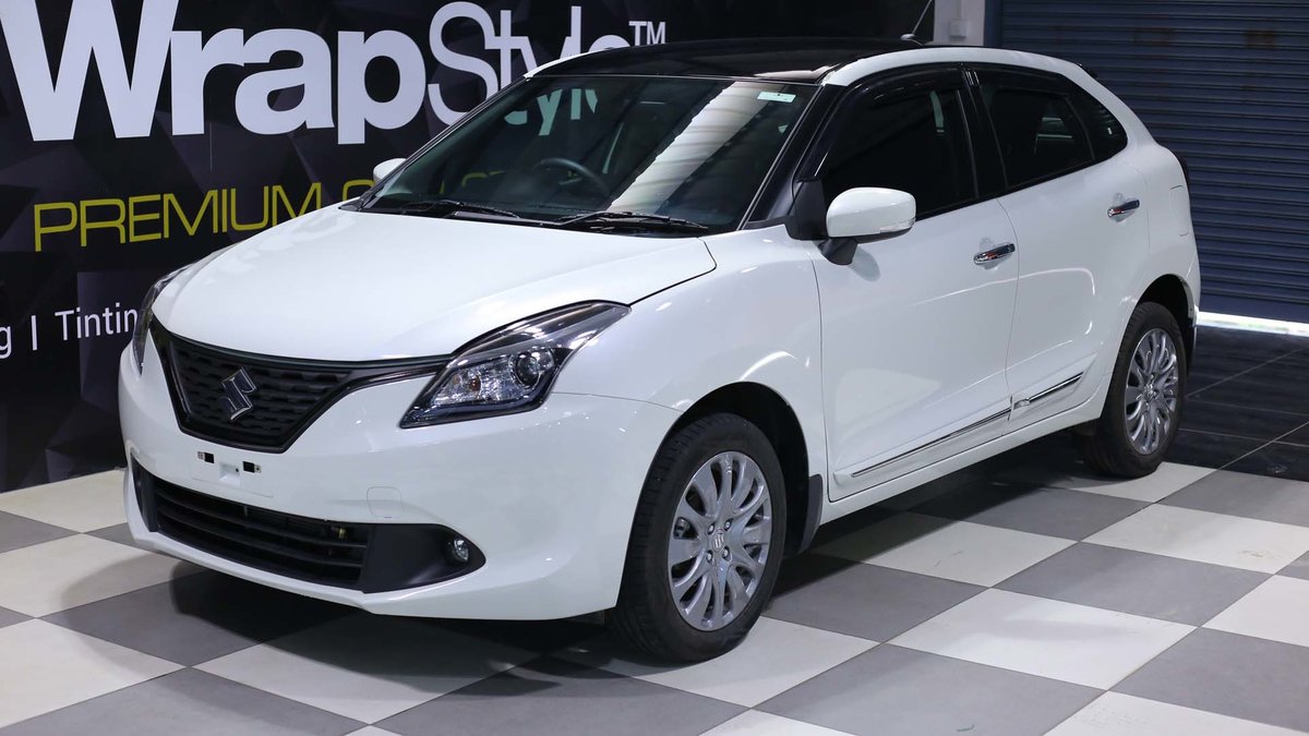 Suzuki Baleno -  White Gloss wrap - cover