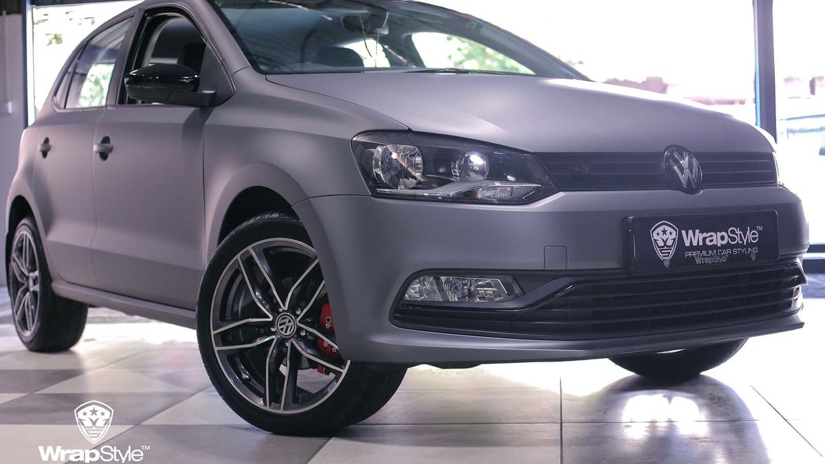 Volkswagen Polo Grey Matt wrap WrapStyle