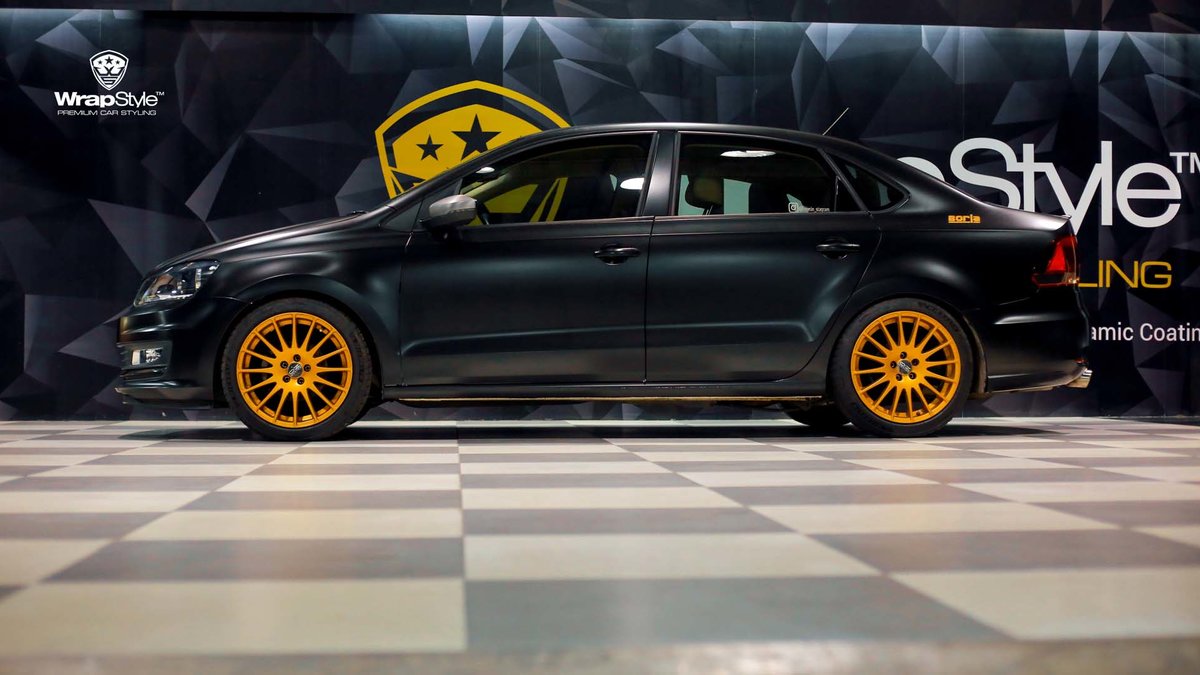 Volkswagen Vento - Black Satin wrap - cover