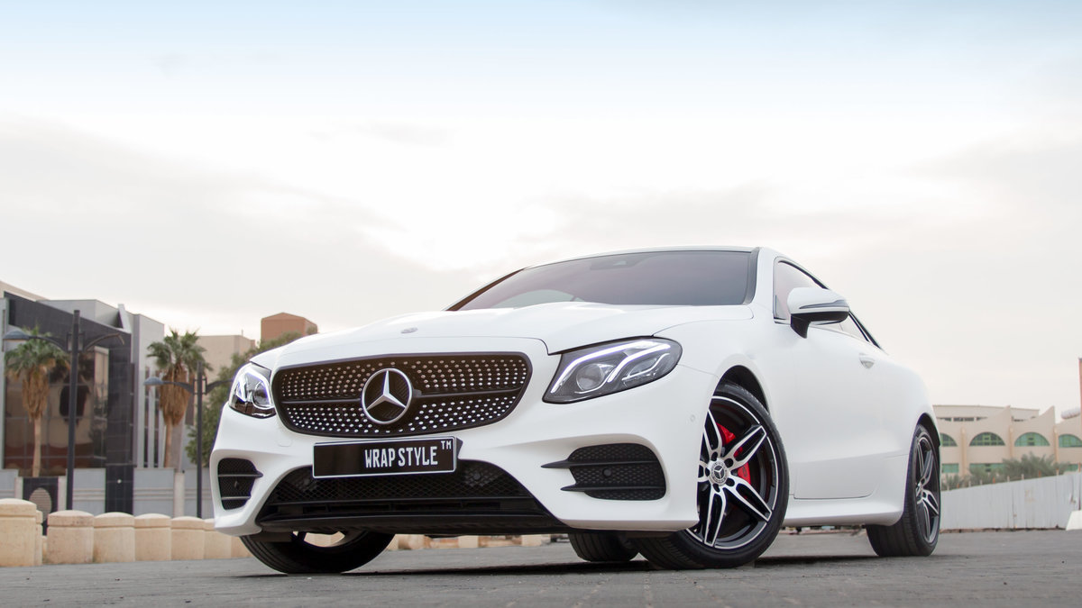 Mercedes A Sedan - White Matt wrap - cover