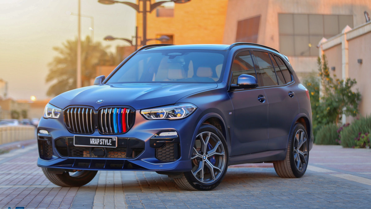 BMW X5 - Blue Matt wrap - cover