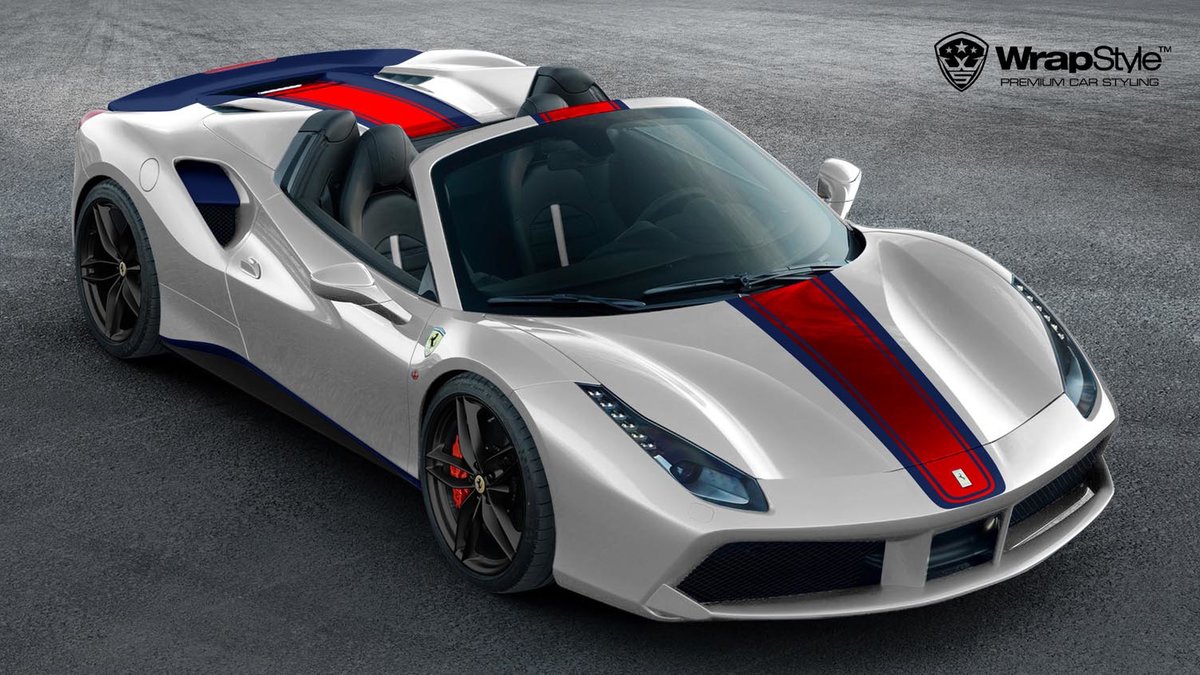 Ferrari 488 Spider - Red Stripe design - cover