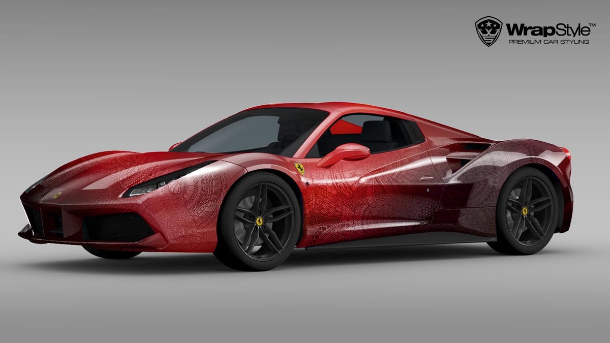 Ferrari 488 Spider - Mandala design - cover