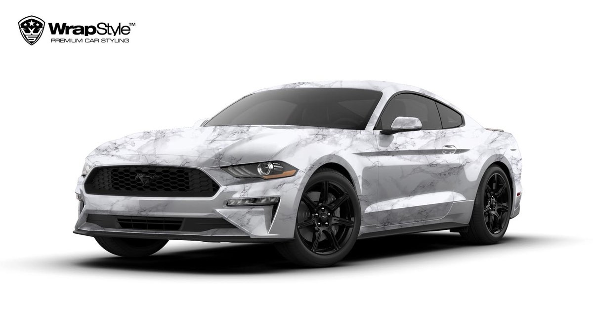 Ford Mustang - White Marble design - cover