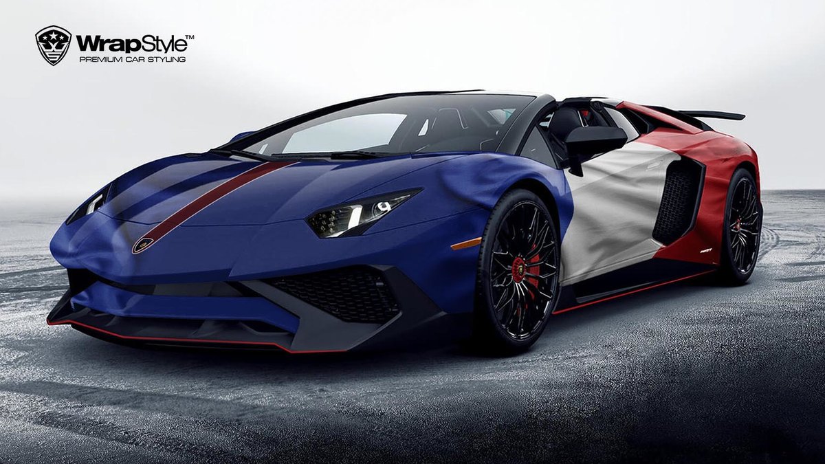 Lamborghini Aventador - French Flag design - cover