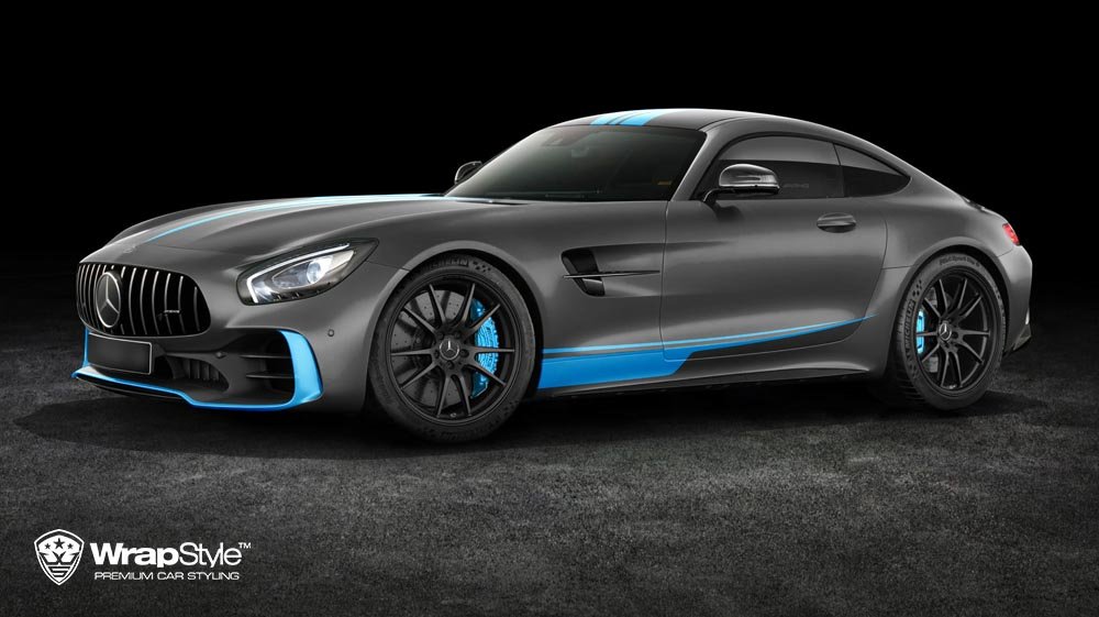 Mercedes AMG GTR - Blue Details design - cover