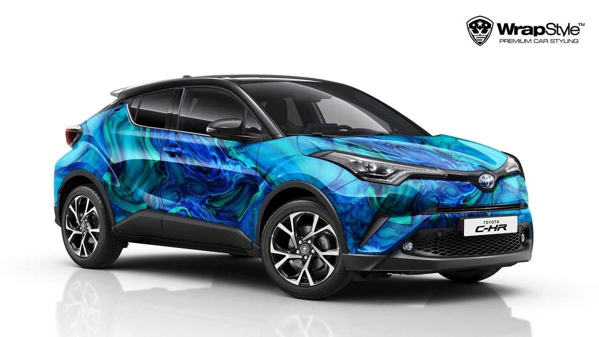 Toyota C-HR Hybrid - Watermarble design - cover