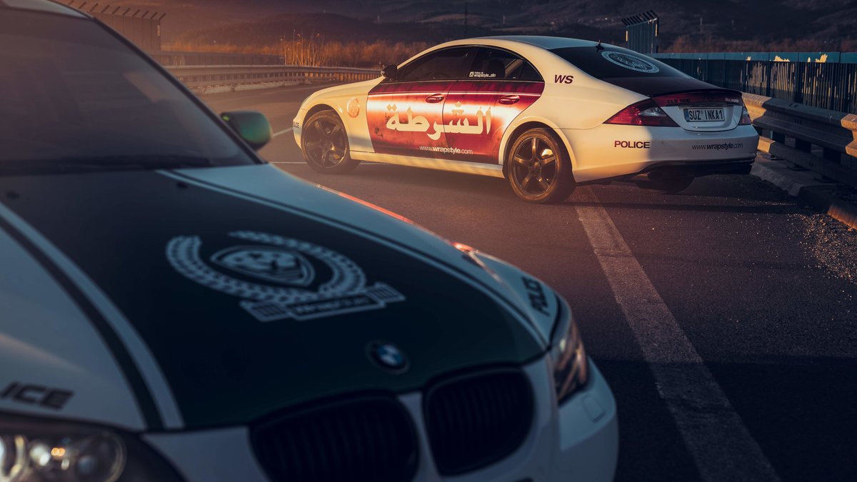 BMW 5 e60 + Mercedes-Benz CLS - Police Wrap - img 2