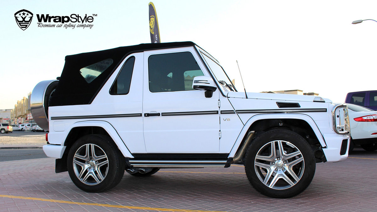 Mercedes G500 - White Gloss wrap - img 1