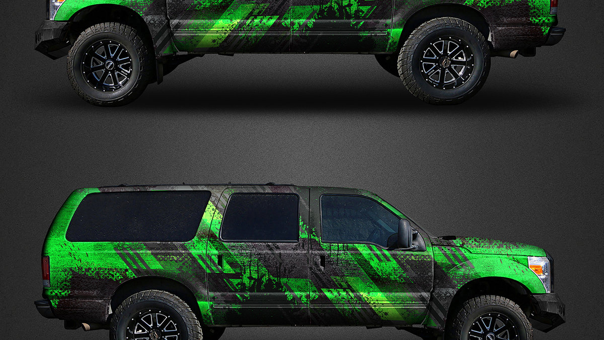 Ford Excursion - Green Grey design - cover