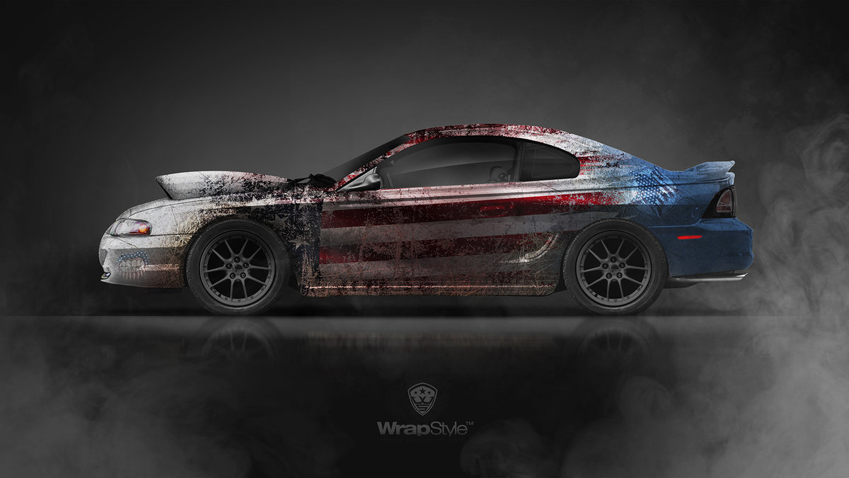 Ford Mustang - Redneck America design - cover