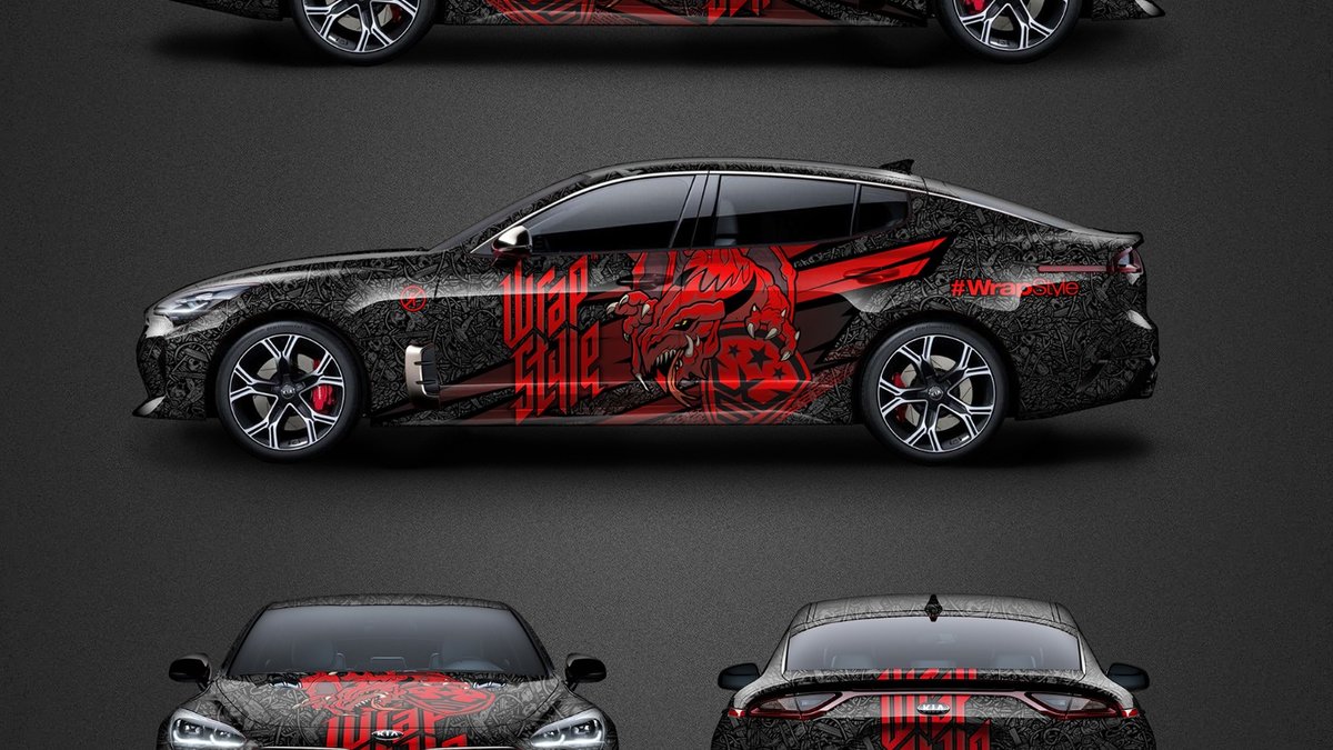 Kia Stinger - Dragon design - cover